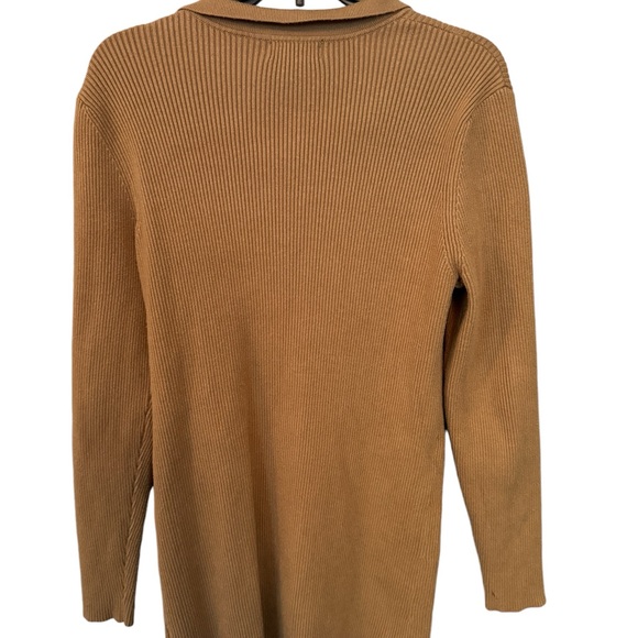 Maeve by anthropologie slim ribbed longline cardigan sweater sizeXL quiet luxury - Picture 7 of 10